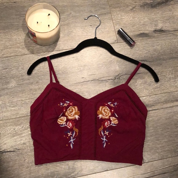 Winter Floral Crop Top - Picture 1 of 3